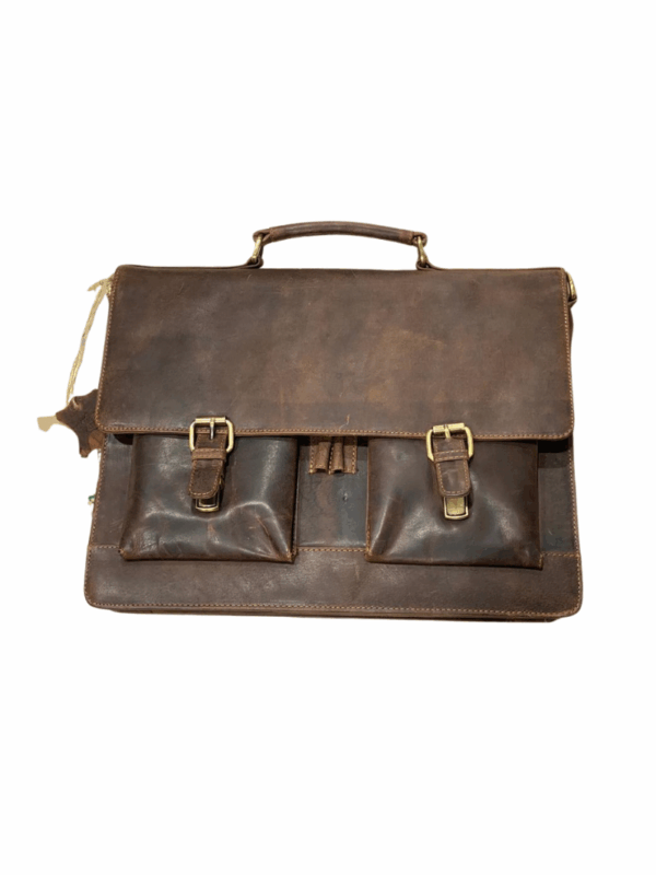 Cartable en cuir Vintage