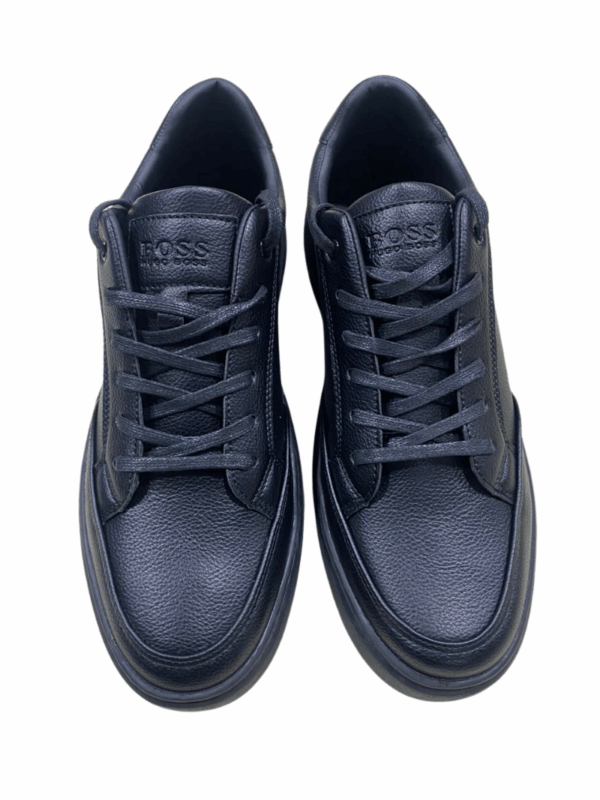 BOSS - Baskets en similicuir - Noir