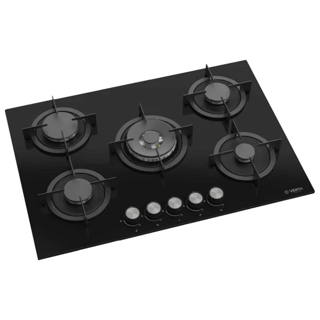 PLAQUE VERTA ENCASTRABLE 5FEUX 90X60 A GAZ NOIR