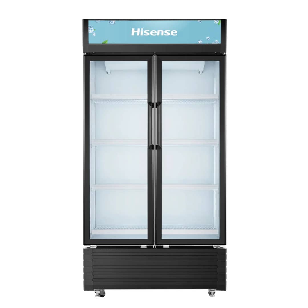 REFRIGERATEUR HISENSE 2PORTES VITRINE NOIR – Image 4