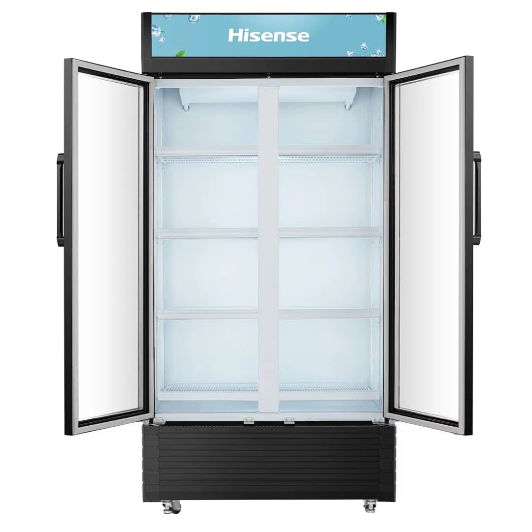 REFRIGERATEUR HISENSE 2PORTES VITRINE NOIR