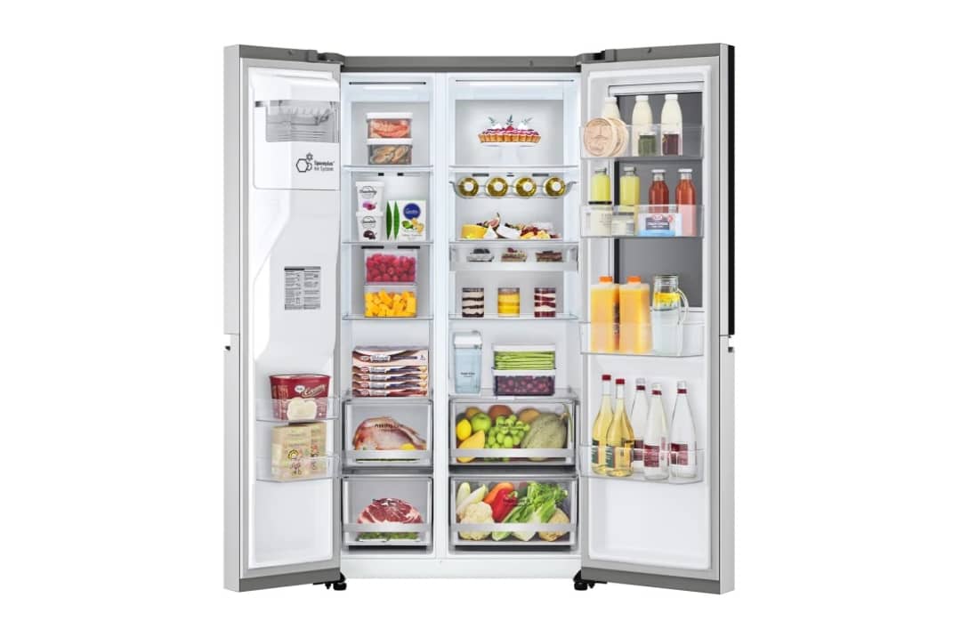REFRIGERATEUR LG SIDE BY SIDE KNOCK KNOCK AVEC FONTAINE GRIS – Image 3