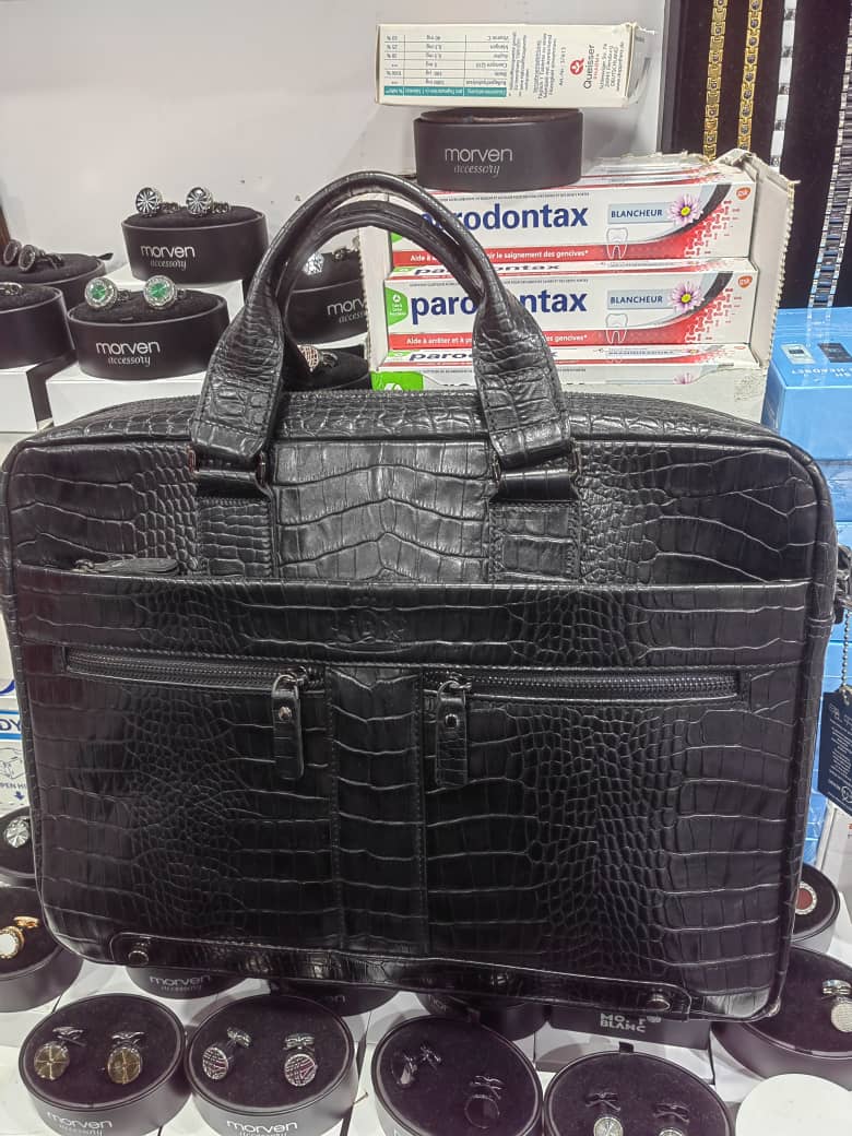 Sac Cuir de crocodile véritable pour ordinateur portable