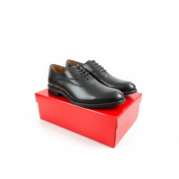Richelieu Noir Cuir Lisse – Image 2