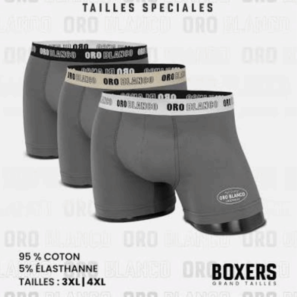 Boxer ORO BLANCO – Grandes Tailles (3XL/4XL) (1 piece)