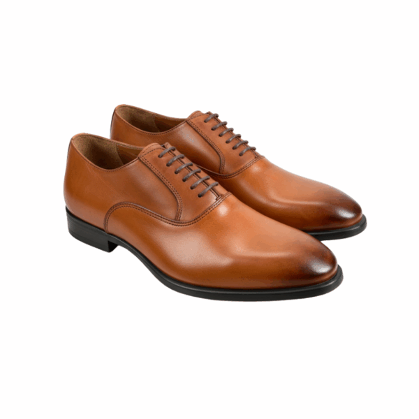 Richelieu PIERRE CARDIN en Cuir Cognac – Finition Patinée