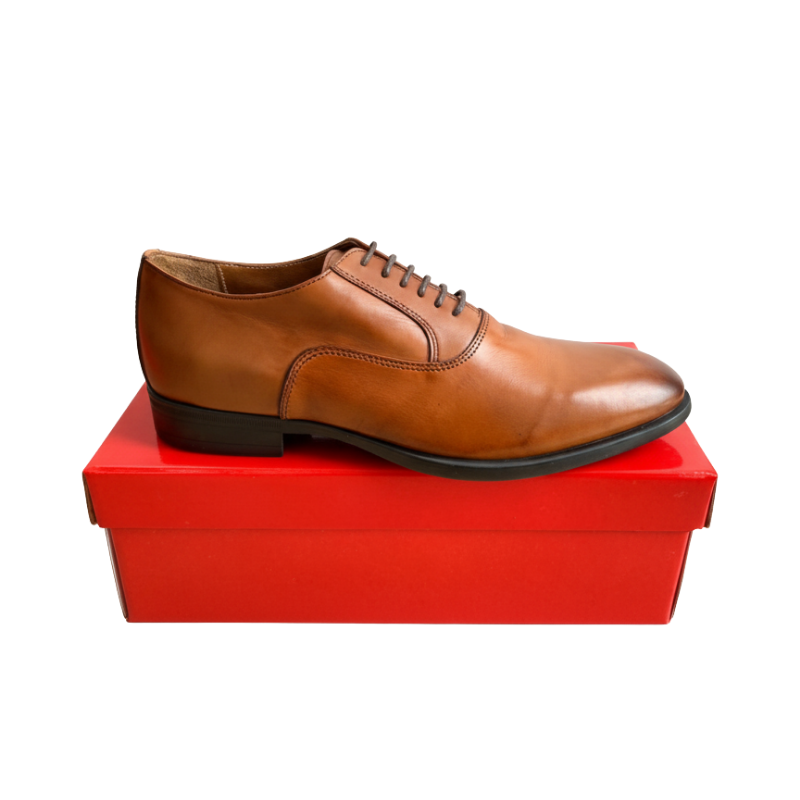 Richelieu PIERRE CARDIN en Cuir Cognac – Finition Patinée – Image 2