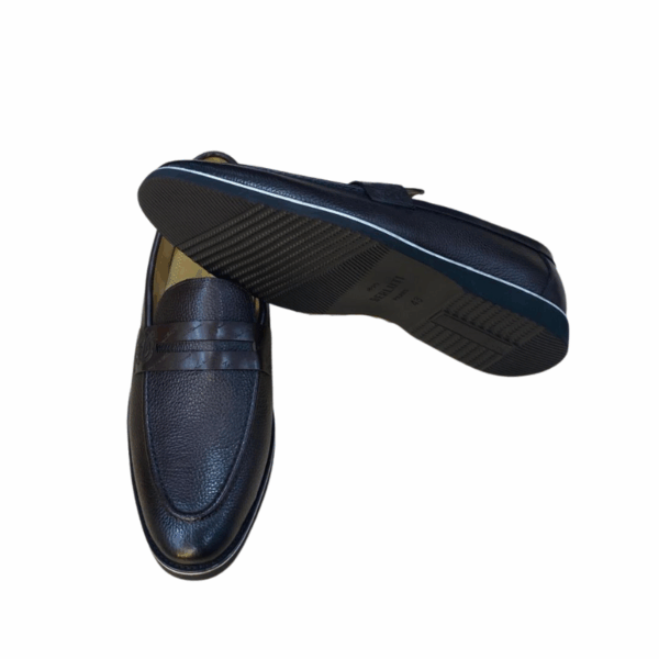 Mocassins en cuir grainé