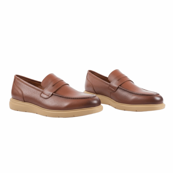 Mocassins Homme en Cuir Cognac – Confort Élégant