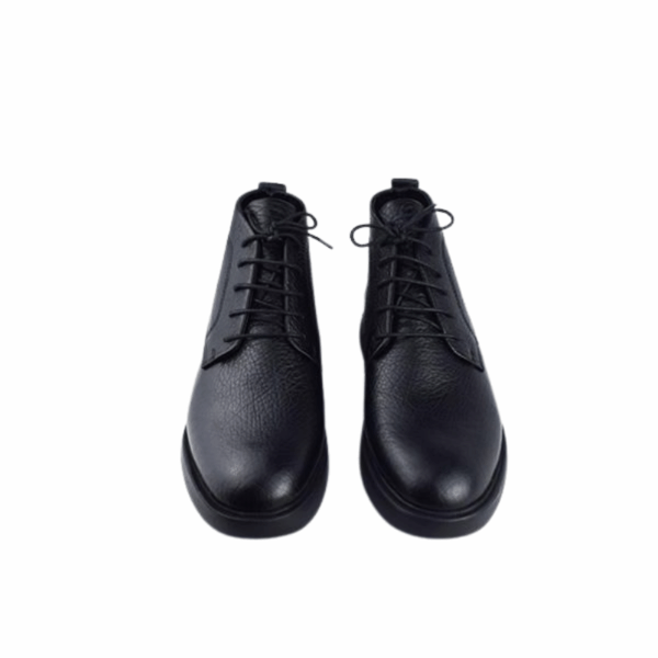 Bottines Chukka en Cuir Noir Grainé – Image 2