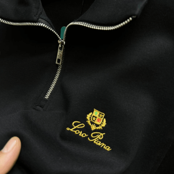 Pull Homme Loro Piana Style – Noir – Image 2