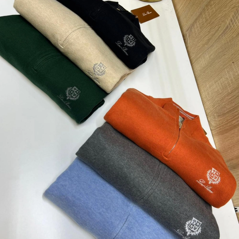 Pull Homme Loro Piana Style – Vert Foncé – Image 3