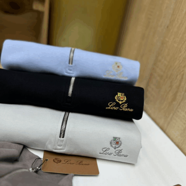 Pull Homme Loro Piana Style – Noir – Image 3