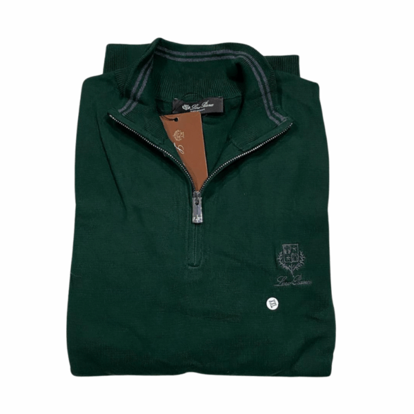 Pull Homme Loro Piana Style – Vert Foncé