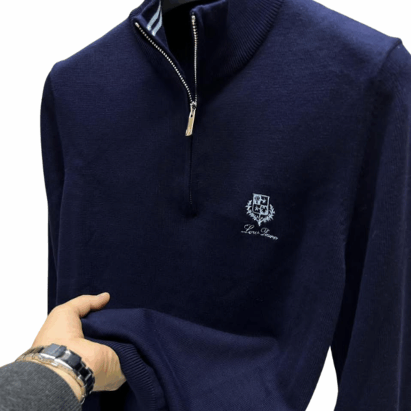 Pull Homme Loro Piana Style – Bleu Marine