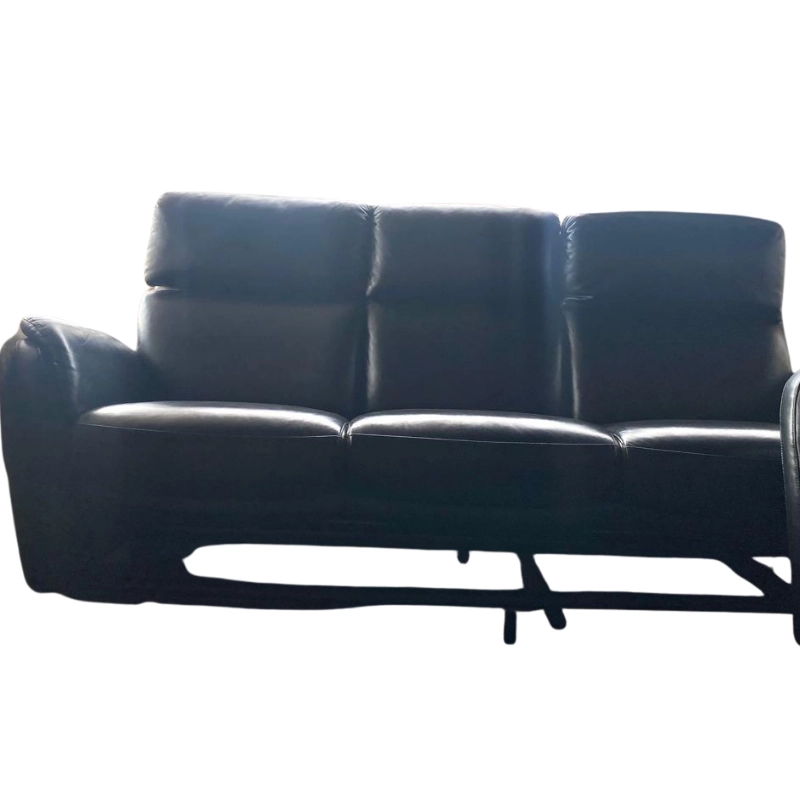 Salon 6 Places Cuir Noir – Image 2