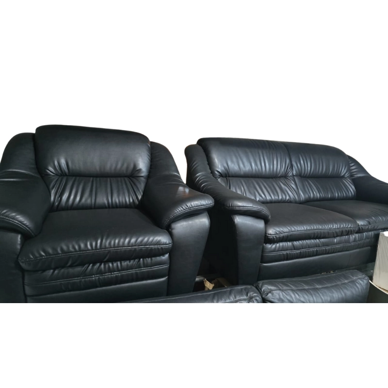 Canapés Cuir Noir 6 places – Image 2