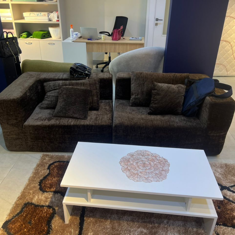 Table Basse Design Moderne Blanche – Image 2