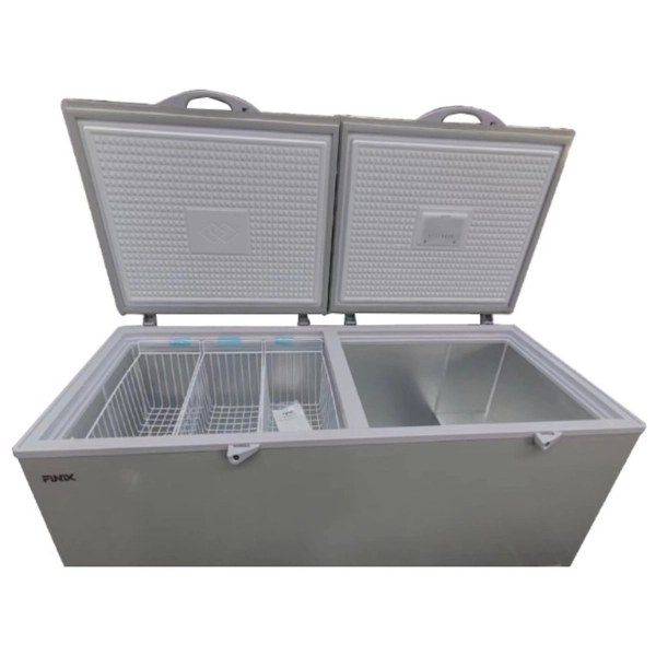 Congélateur Coffre Horizontal FINIX 830L – Double Porte (Gris) – Image 3