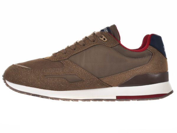 Baskets U.S. Polo Assn. Marron Taupe à Détails Tricolores – Image 4