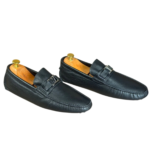 Mocassins en Cuir Grainé Noir – Image 2