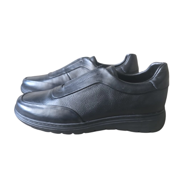 Chaussures "Slip-On" Hybrides en Cuir Noir – Image 3
