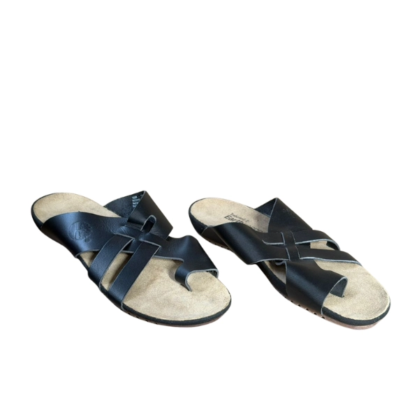 Sandales Plates Entre-Doigts Timberland Earthkeepers en Cuir Noir – Image 2