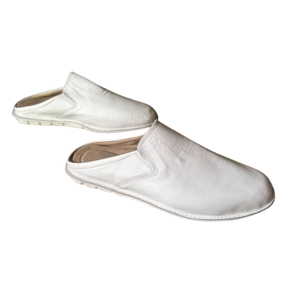 Mules "Slip-on" en Cuir Grainé (Noir et Blanc) – Image 2