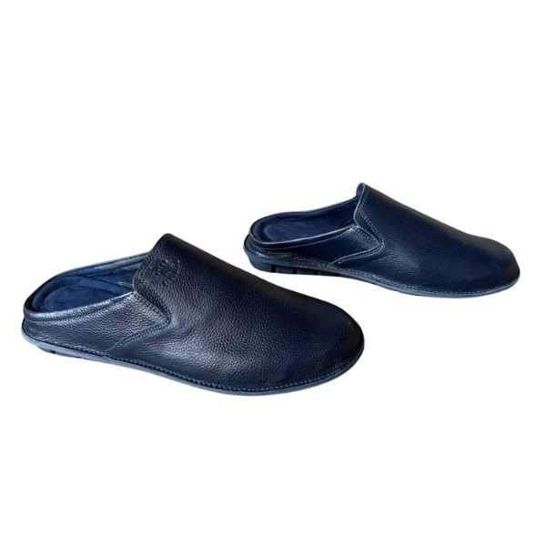 Mules "Slip-on" en Cuir Grainé (Noir et Blanc) – Image 3