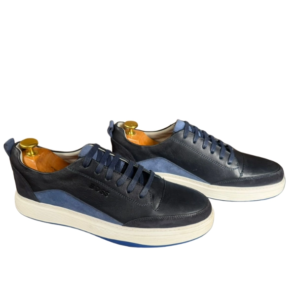 Baskets de Ville BOSS en Cuir et Daim Marron – Image 4