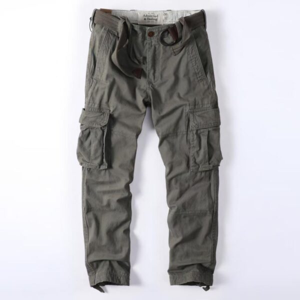 Pantalon Cargo Homme Multipoches avec Ceinture