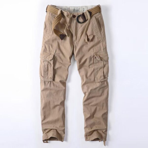 Pantalon Cargo Homme Multipoches avec Ceinture – Image 4