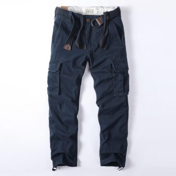 Pantalon Cargo Homme Multipoches avec Ceinture – Image 2