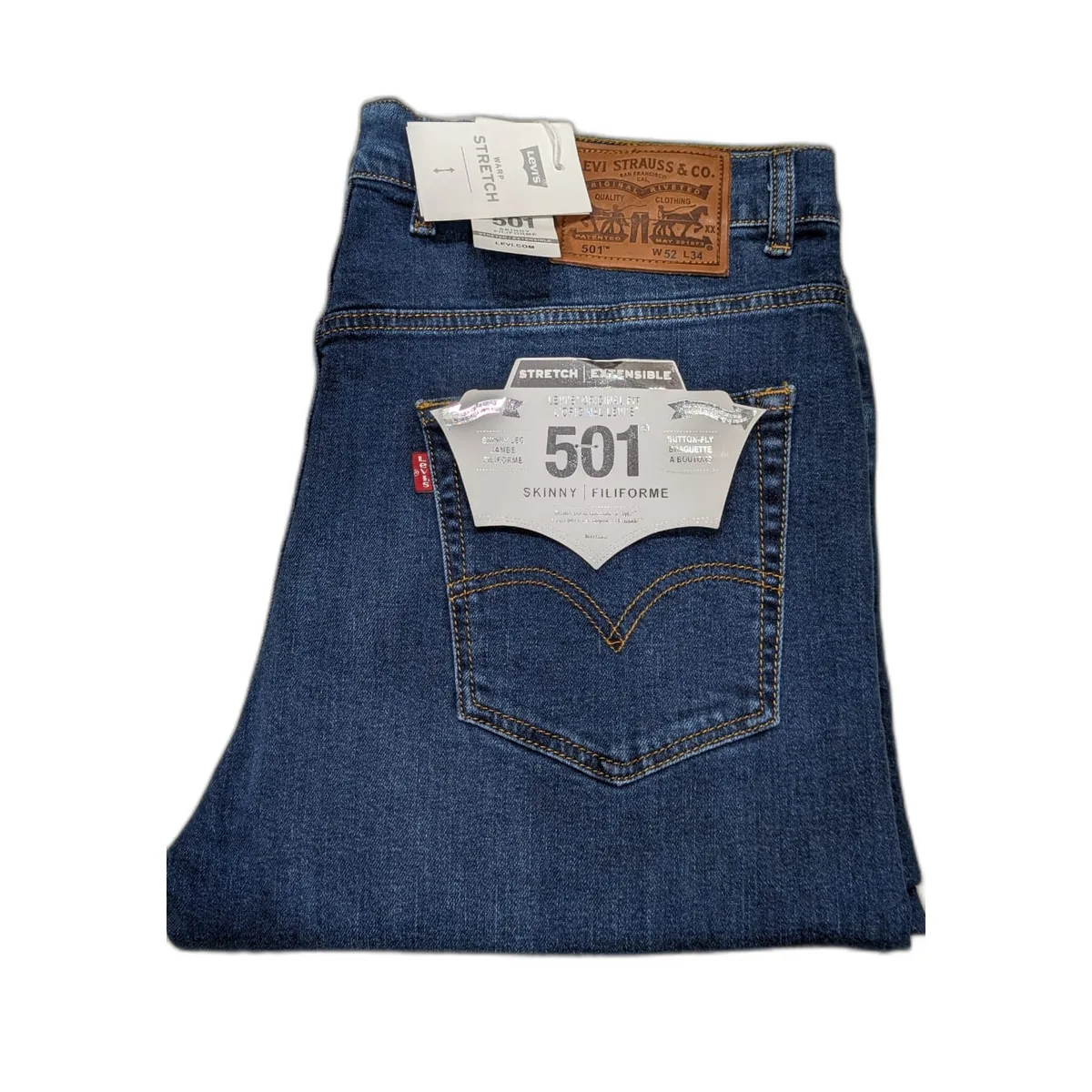 Jean homme Levi's 501 Skinny stretch – Bleu