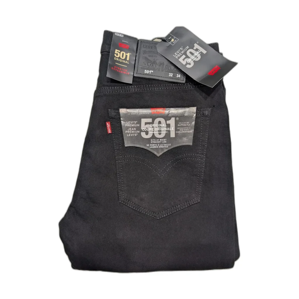 Jean homme Levi's Premium 501 Original stretch – Noir