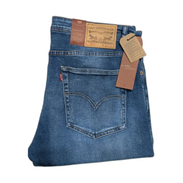 Jean homme Levi's 501 Cool délavé – Bleu moyen