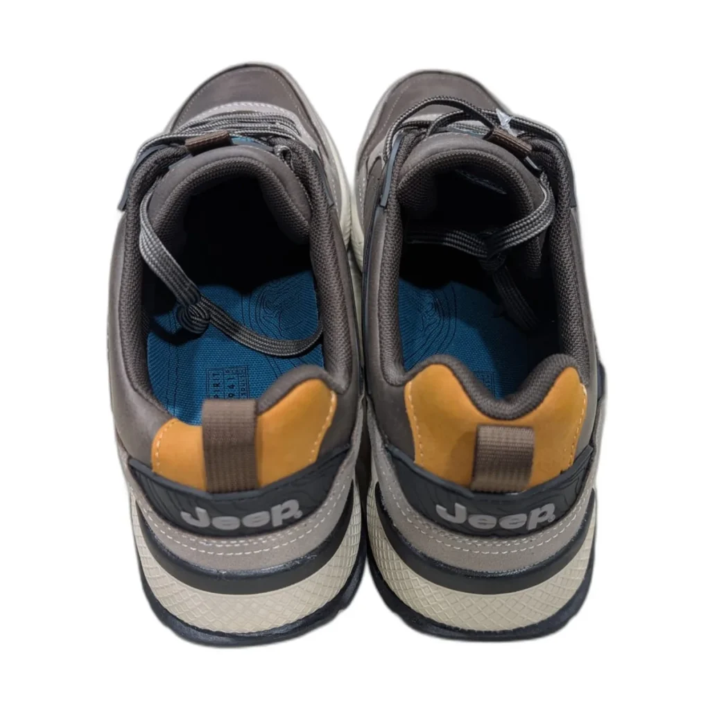 Baskets homme Jeep running rétro – Gris et marron