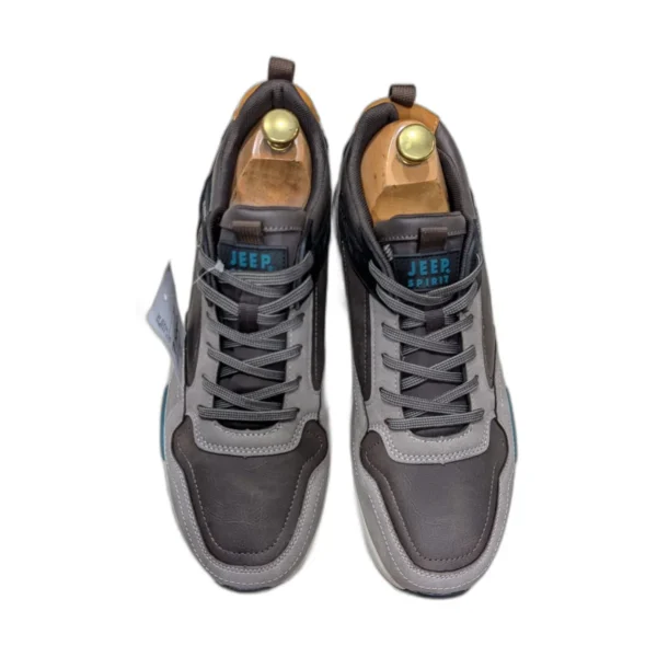 Baskets homme Jeep running rétro – Gris et marron