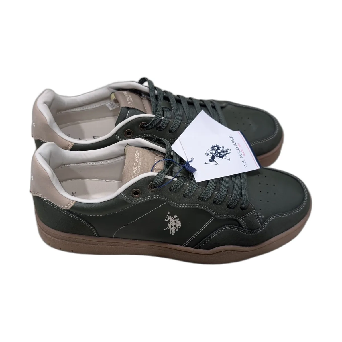 Baskets homme U.S. Polo Assn. basses – Vert kaki